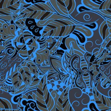 Tracery seamless pattern. Mehndi design. Dark sharp colors. 6 colors. Ethnic  스톡 일러스트