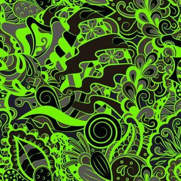 Tracery seamless pattern. Mehndi design. Dark sharp colors. 6 colors. Ethnic  스톡 일러스트