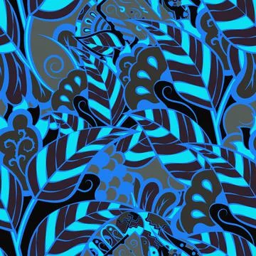 Tracery seamless pattern. Mehndi design. Dark sharp colors. 6 colors. Ethnic  Illustrazione stock