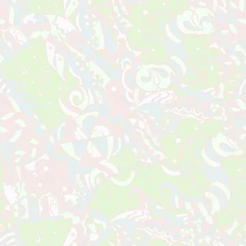 Tracery seamless pattern. Mehndi design. Pastel. 7 colors. Ethnic doodle text Stock Illustration