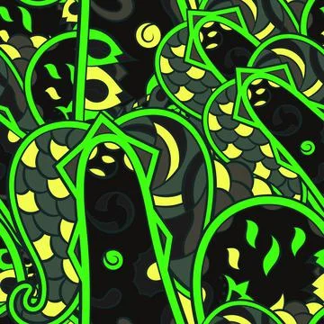 Tracery seamless pattern. Mehndi design. Dark sharp colors. 7 colors. Ethnic  스톡 일러스트