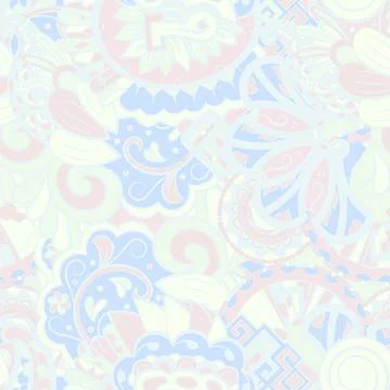 Tracery seamless pattern. Mehndi design. Pastel. 6 colors. Ethnic doodle text Illustrazione stock