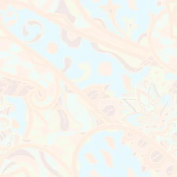 Tracery seamless pattern. Mehndi design. Pastel. 7 colors. Ethnic doodle text Stock Illustration