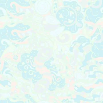Tracery seamless pattern. Mehndi design. Pastel. 6 colors. Ethnic doodle text 스톡 일러스트