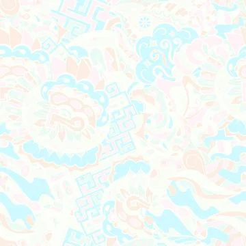 Tracery seamless pattern. Mehndi design. Pastel. 6 colors. Ethnic doodle text Ilustración de archivo