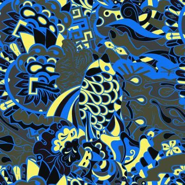 Tracery seamless pattern. Mehndi design. Dark sharp colors. 6 colors. Ethnic  스톡 일러스트