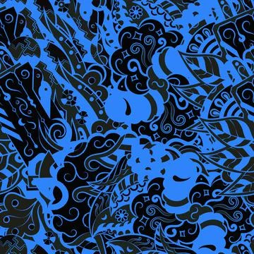 Tracery seamless pattern. Mehndi design. Dark sharp colors. 6 colors. Ethnic  스톡 일러스트
