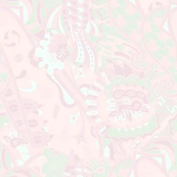 Tracery seamless pattern. Mehndi design. Pastel. 6 colors. Ethnic doodle text Stock Illustration