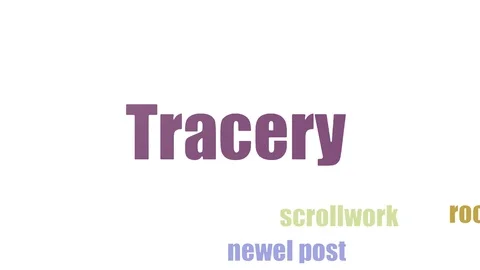 Tracery Word Cloud Animated Isolated On White Stock Footage 103654746