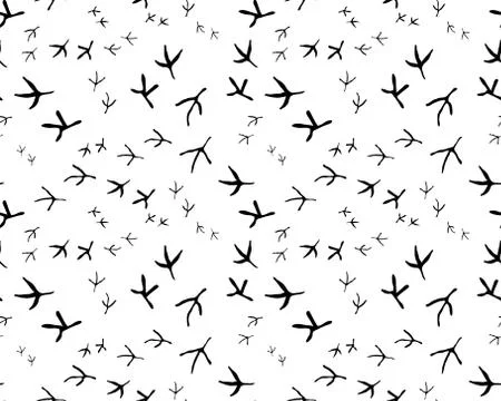 Traces of birds, seamless Stock Illustration