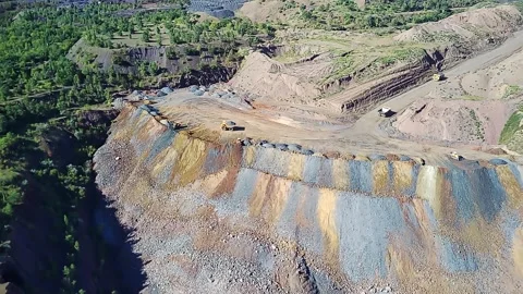 Traces of Human Activity Earth Changed by Mining Video stock 316178804
