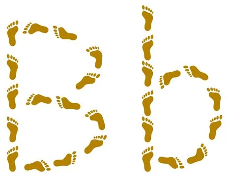 Traces, letter B Stock Illustration