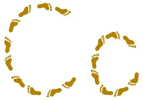 Traces, letter c Stock Illustration