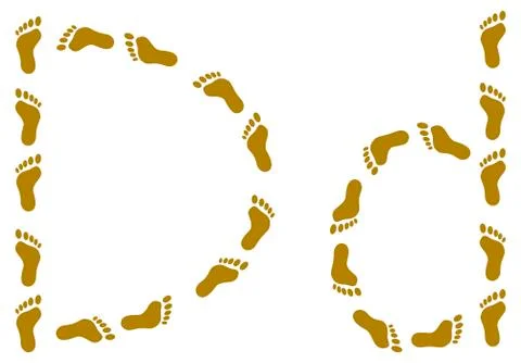 Traces, letter D Illustrazione stock