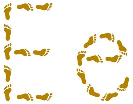 Traces, letter E Stock Illustration