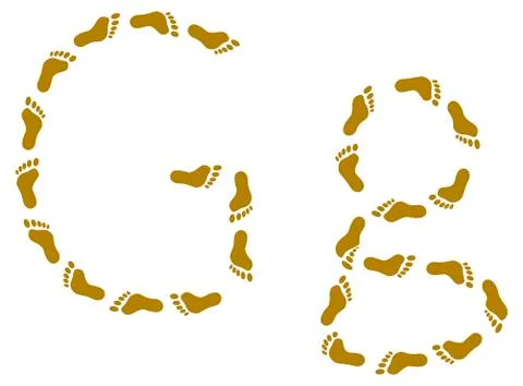 Traces, letter G Stock Illustration