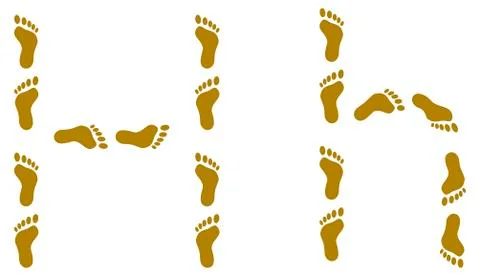 Traces, letter H Stock Illustration