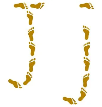 Traces, letter J Stock Illustration