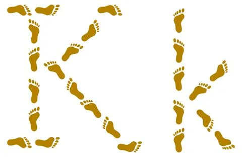 Traces, letter K Stock Illustration