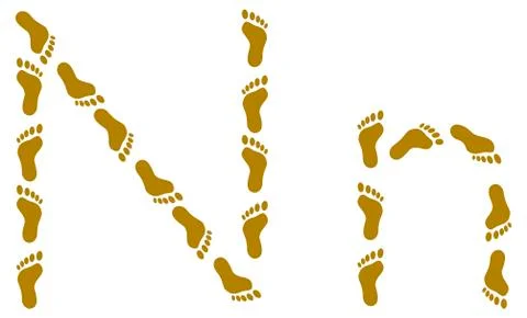 Traces, letter n Stock Illustration