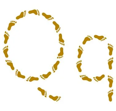 Traces, letter Q Stock Illustration