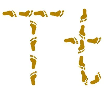Traces, letter T Stock Illustration
