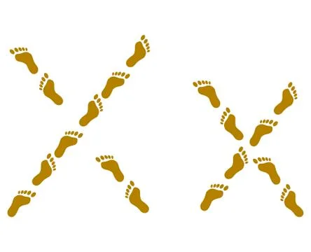Traces, letter X Stock Illustration