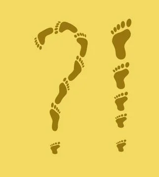 Traces: question, exclamation Stock Illustration