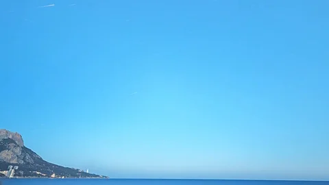Traces from stars in the form of evanescent traces. Cape Sarich (Golden), the Stock Footage