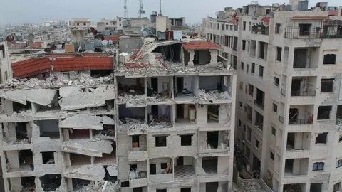 Traces of the Syrian War Stock-Footage 125638665