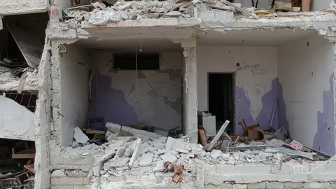 Traces of the Syrian War Stock-Footage 125639020