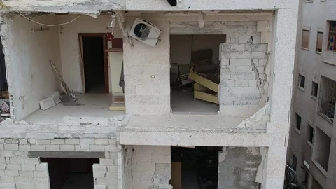 Traces of the Syrian War Stock-Footage 125641249