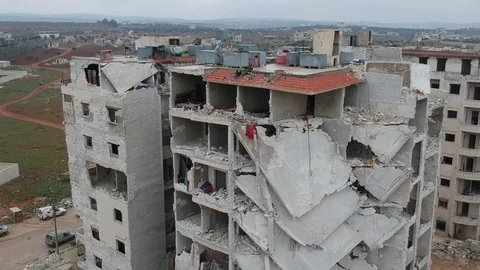 Traces of the Syrian War Stock-Footage 125641379
