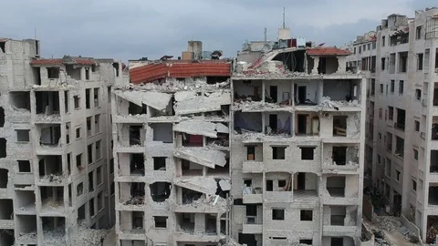 Traces of the Syrian War Stock-Footage 125642162