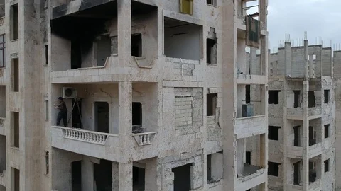 Traces of the Syrian War Stock-Footage 125647942