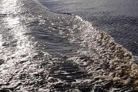 Traces in water Foto stock