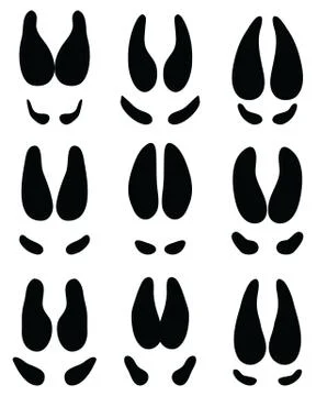 Traces of wild pigs Stock Illustration