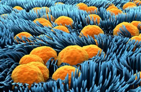 Trachea lining (surface) Stock Illustration