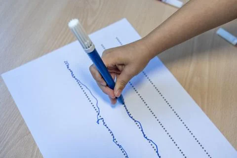 Tracing broken lines. Stock Photos