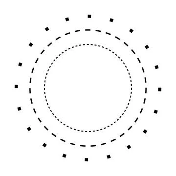 Tracing circle shape lines element for preschool, kindergarten and Montessori Illustrazione stock