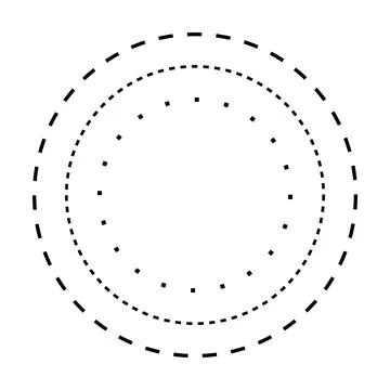 Tracing circle shape lines element for preschool, kindergarten and Montessori Illustrazione stock
