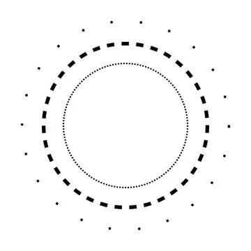 Tracing circle shape lines element for preschool, kindergarten and Montessori Illustrazione stock