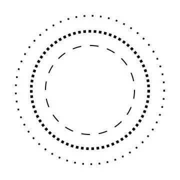 Tracing circle shape lines element for preschool, kindergarten and Montessori Illustrazione stock