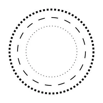 Tracing circle shape lines element for preschool, kindergarten and Montessori Stock Illustration
