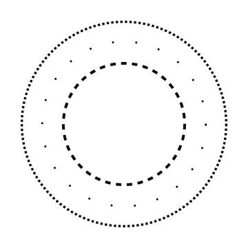 Tracing circle shape lines element for preschool, kindergarten and Montessori Illustrazione stock