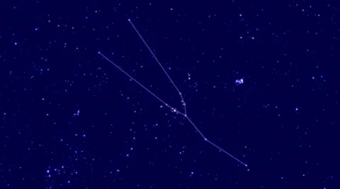 Tracing the Constellation Taurus Stock Footage 49710651