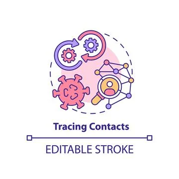 Tracing contacts concept icon Stock-Illustration