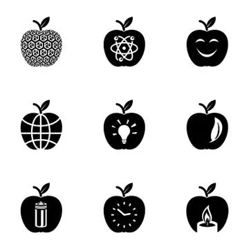 Tracing icons set, simple style Stock Illustration