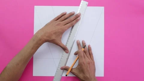 Tracing letters on white cardboard Stock Footage 285586393