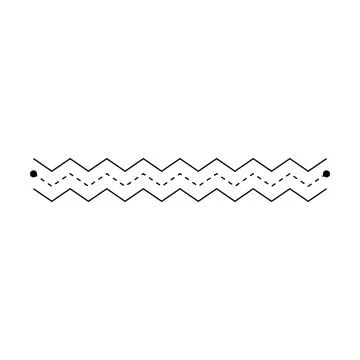 Tracing line dotted horizontal zig zag wavy element for kids worksheet, dot.. Stock Illustration